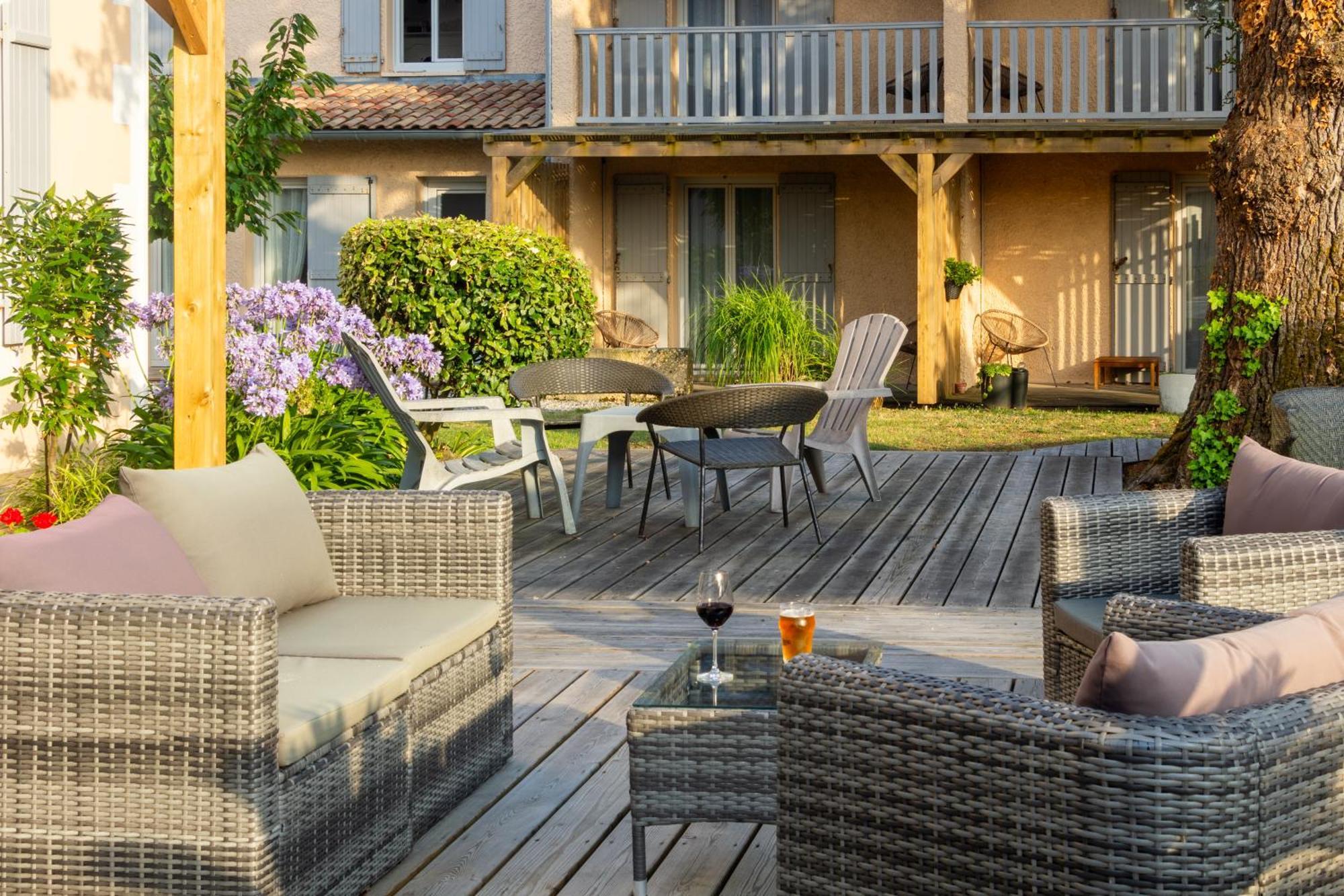 Logis Hotels - Hotel Et Restaurant L'Oceana Lanton Exteriör bild
